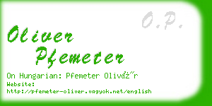 oliver pfemeter business card